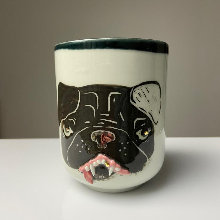 MINKA Porcelánový velký hrnek pes BULDOG