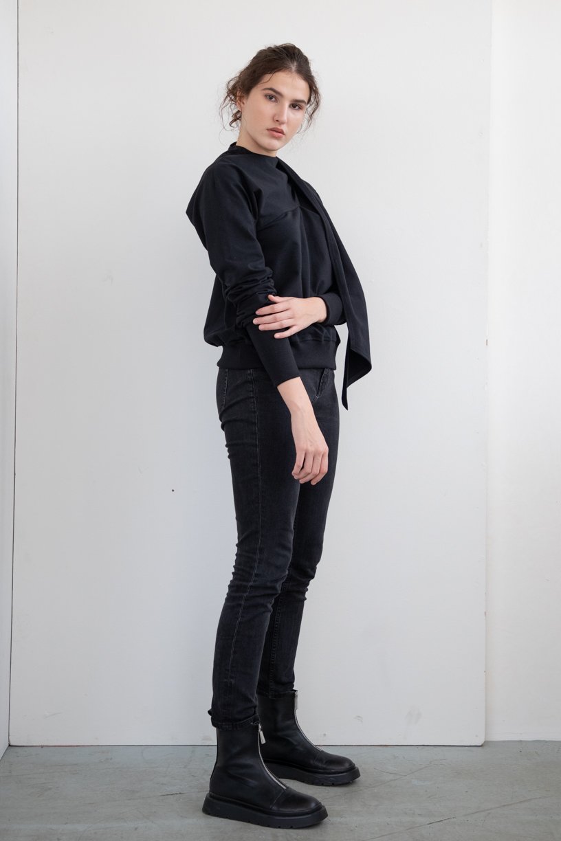 LEEDA Mikina Tie Wrap Sweatshirt