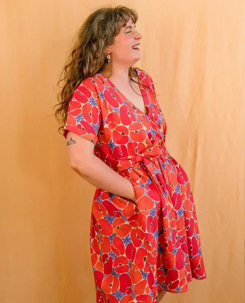 AWACLOTHES Šaty PIROS POPPY