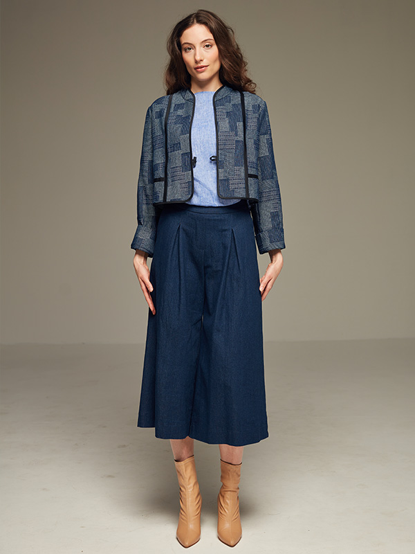 ZUZANA VESELÁ Denimová Kalhotová Sukně 