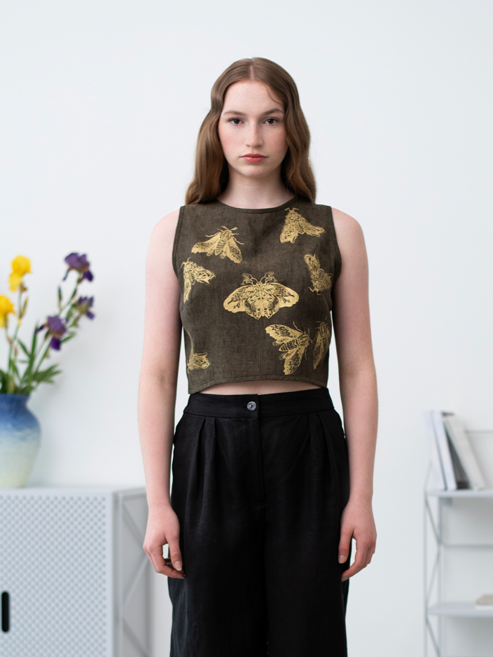MAYDA Crop Top Můry len