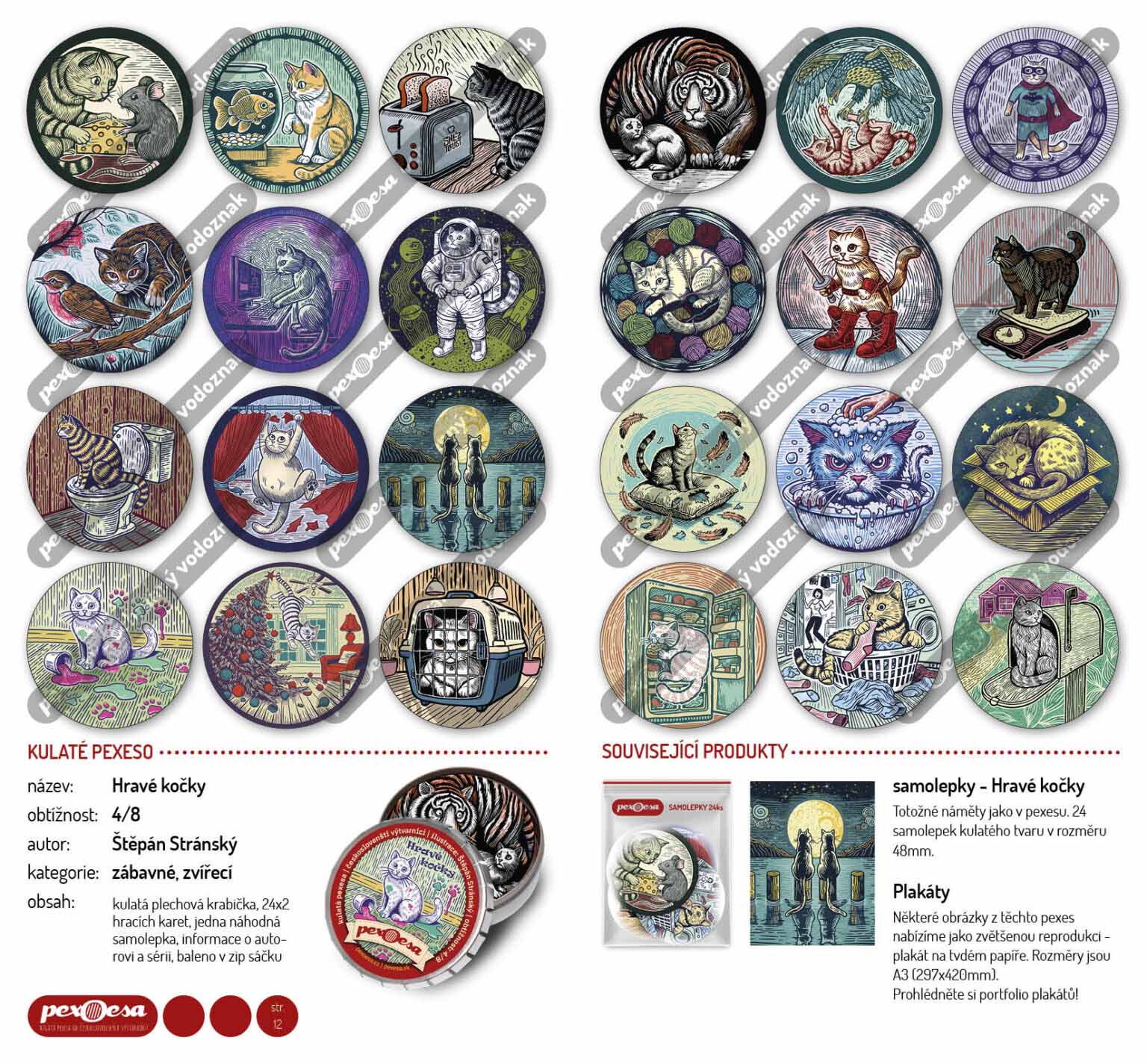 PEXOESA Kulaté Pexeso HRAVÉ KOČKY