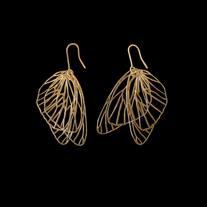 MICHAELA GORCOVÁ Náušnice Bělásek pozlacené