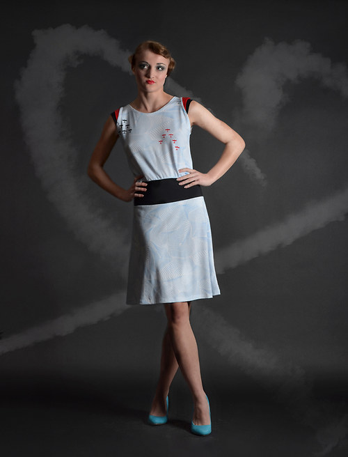 MAYDA Šaty Contour Lines