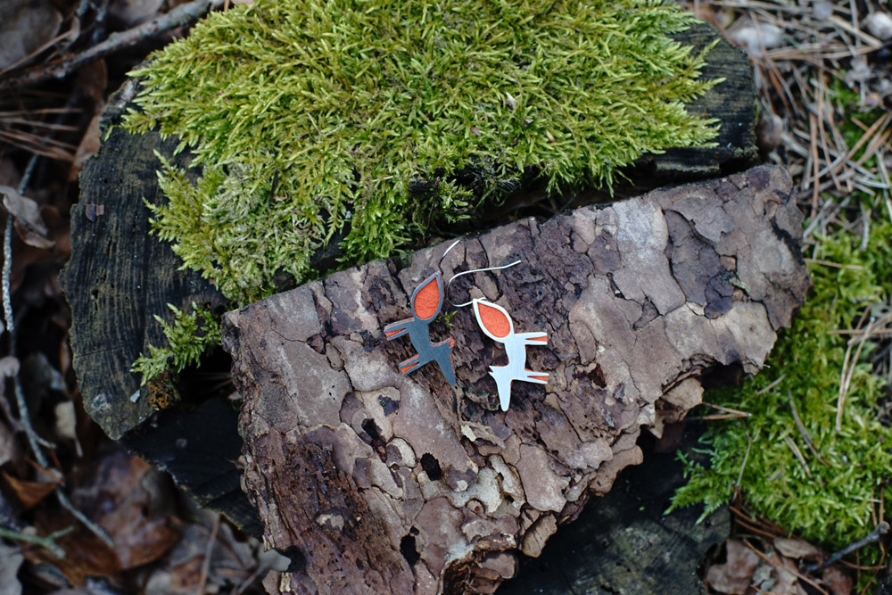 INTIMITY Náušnice FOX orange