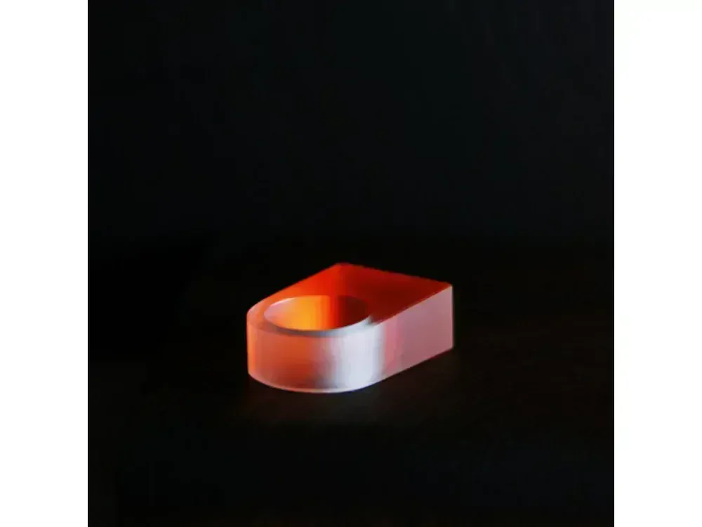 LUBA BAKIČOVÁ Prsten ze skla BLOCK