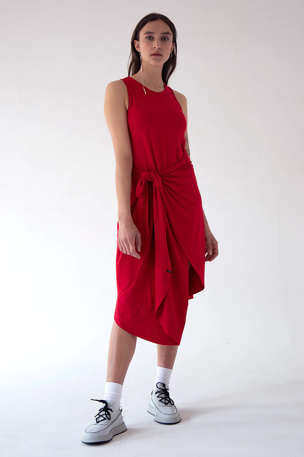 LEEDA Šaty Summer Knot red