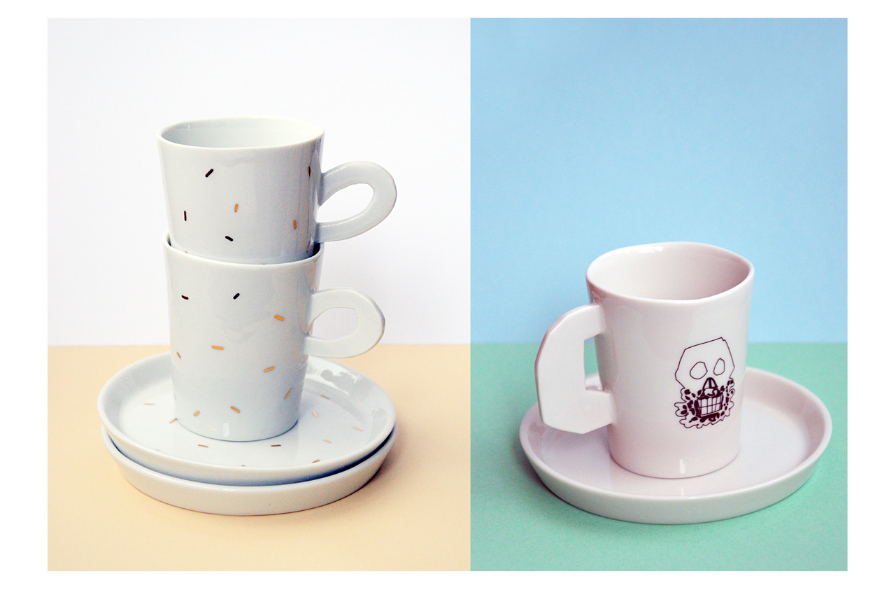 PETR HŮZA Porcelánový Set OLD HIPSTER