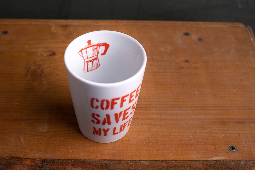 DEAFMESSANGER Hrnek COFFEE SAVES MY LIFE
