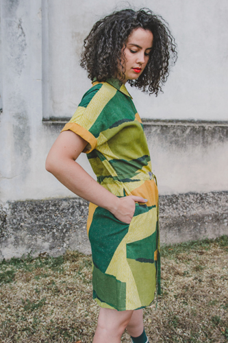 AWACLOTHES Košilové šaty LILA FIELD