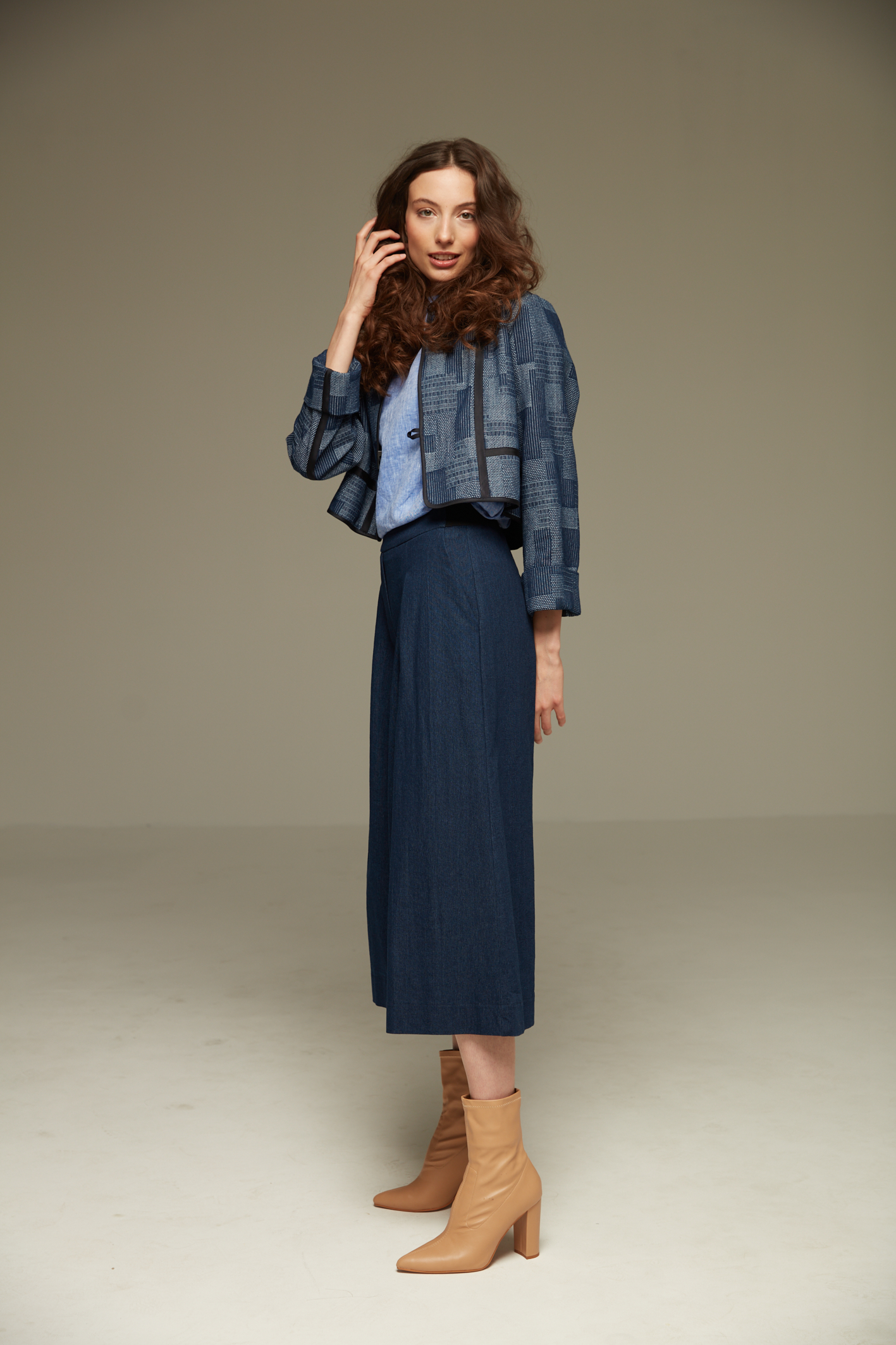 ZUZANA VESELÁ Denimová Kalhotová Sukně 