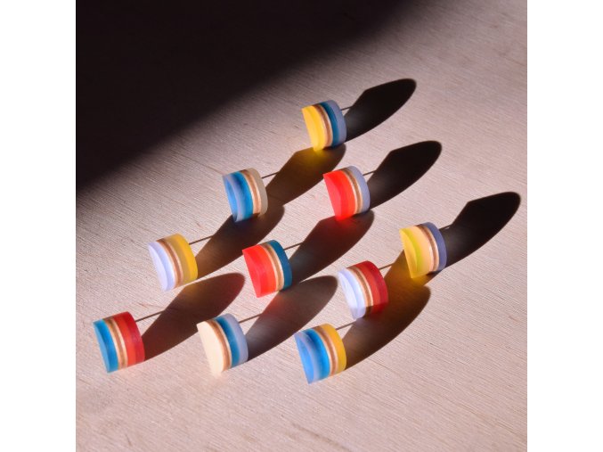 FIFLE Náušnice puzety oblé Želé