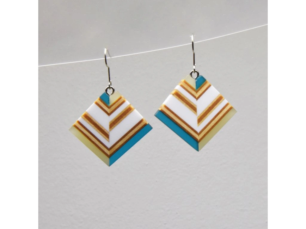 FIFLE Náušnice visací Čtverec