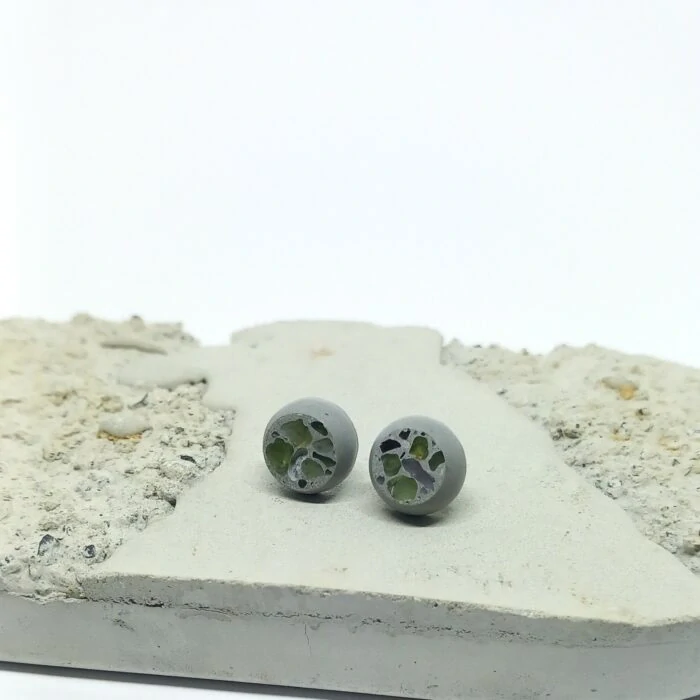 CONCRETNE  Betonové Náušnice PUZETY KOULE