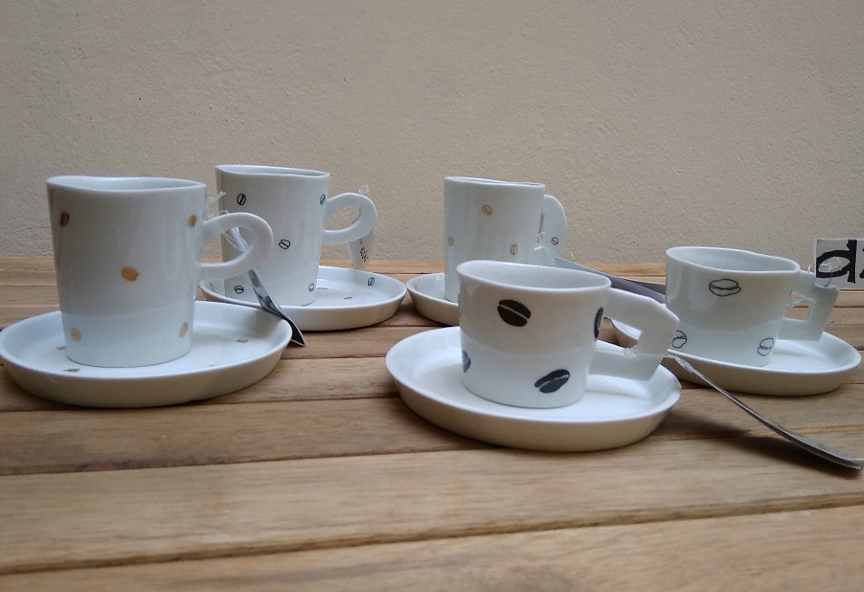PETR HŮZA Porcelánový Set ZRNKA KÁVY