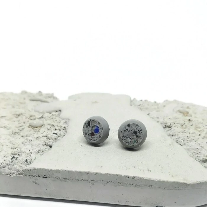 CONCRETNE  Betonové Náušnice PUZETY KOULE