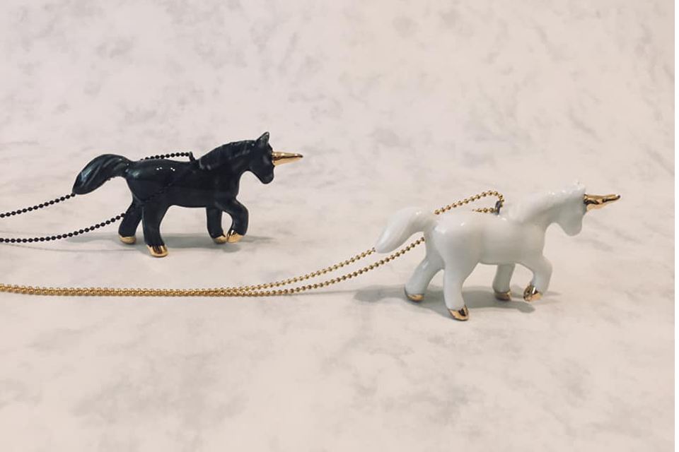 MINKA Náhrdelník Porcelánový Jednorožec