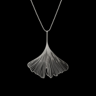 MICHAELA GORCOVÁ Řetízek Ginkgo postříbřený