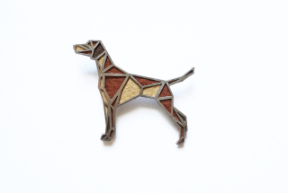 INTIMITY Brož geometrická PES MAĎARSKÝ OHAŘ