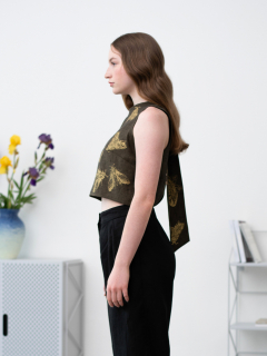 MAYDA Crop Top Můry len