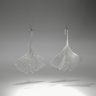 MICHAELA GORCOVÁ Náušnice Ginkgo nerez