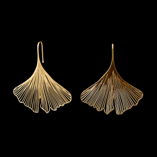 MICHAELA GORCOVÁ Náušnice Ginkgo pozlacené