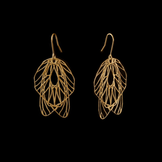 MICHAELA GORCOVÁ Náušnice Bělásek pozlacené