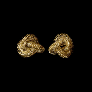 MICHAELA GORCOVÁ Náušnice Zámotek pozlacené