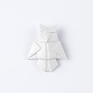 STEHLIK DESIGN Porcelánová brož SOVA bílá