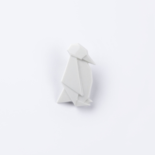 STEHLIK DESIGN Porcelánová brož TUČŇÁK bílá