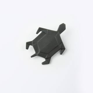 STEHLIK DESIGN Porcelánová brož ŽELVA černá