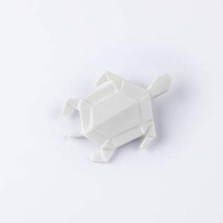STEHLIK DESIGN Porcelánová brož ŽELVA bílá